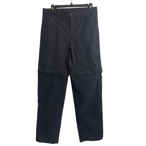 Eddie Bauer 6 Black Convertible Outdoor‎ Hiking Pants Zip Off Shorts
